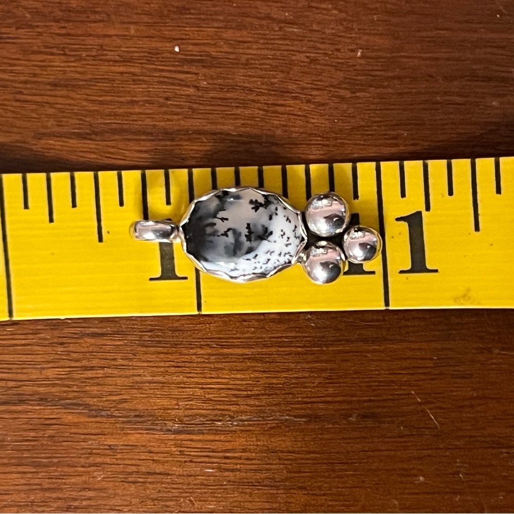 Dendritic Opal sterling silver pendant - Picture 5 of 5